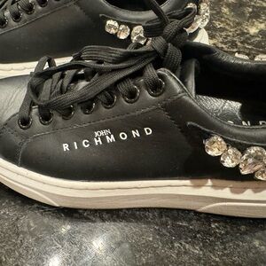John Richmond Black Sneakers with Sparkling Details